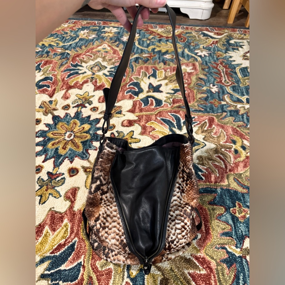 Kooba Leather and Calf Hair Purse